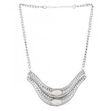 Silver Toned Necklace With A Bold Look