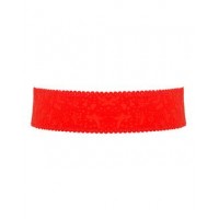 Red Fabric Choker Necklace