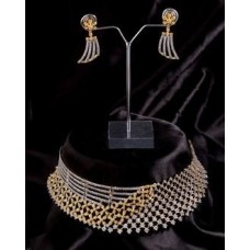 Heavily Embellished Choker Necklace Set