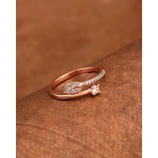 Feather Motif Lightly Embellished Ring