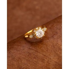 Zircon Gemstones Adorned Casual Ring